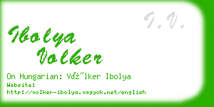 ibolya volker business card